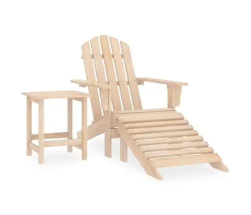 Dārza Krēsls Ar Kāju Balstu Un Galdiņu, Egles Masīvkoks Vidaxl