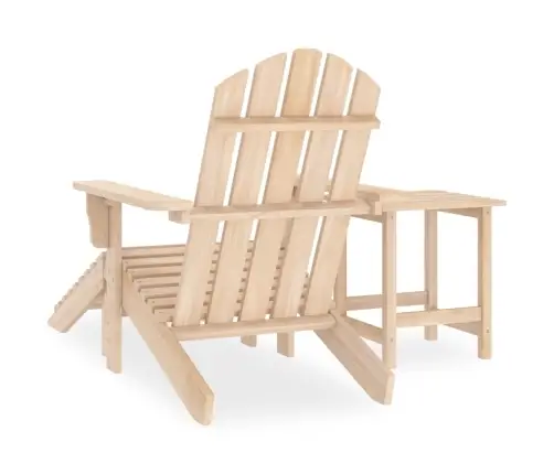 Dārza Krēsls Ar Kāju Balstu Un Galdiņu, Egles Masīvkoks Vidaxl