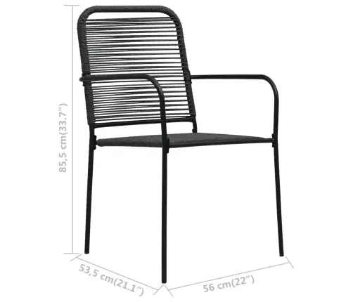 5-Daļīgs Dārza Mēbeļu Komplekts, Stikls, Tērauds, Melns Vidaxl