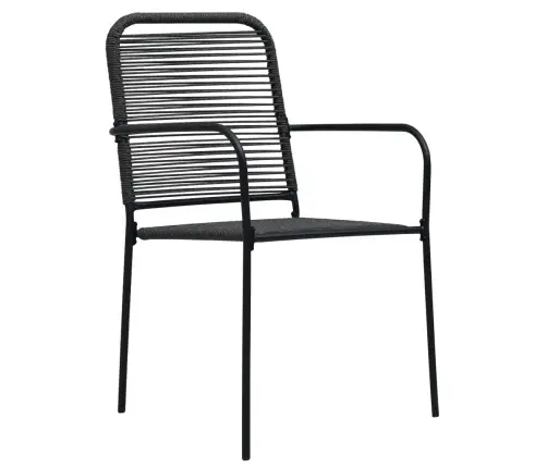 5-Daļīgs Dārza Mēbeļu Komplekts, Stikls, Tērauds, Melns Vidaxl