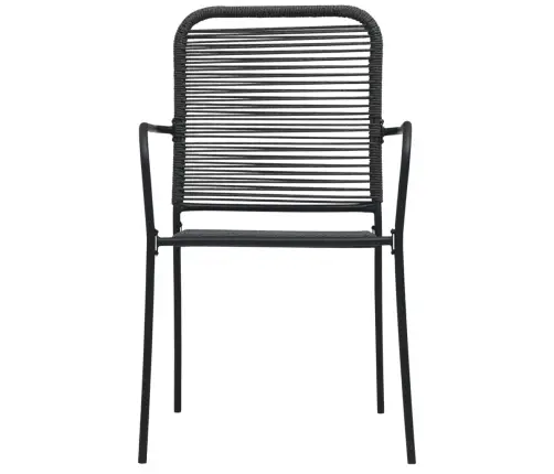 5-Daļīgs Dārza Mēbeļu Komplekts, Stikls, Tērauds, Melns Vidaxl