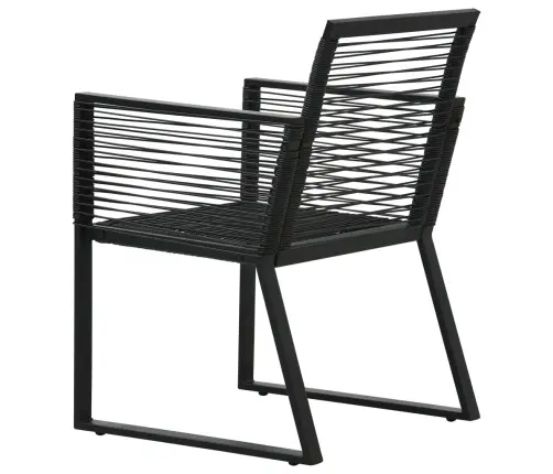 7-Daļīgs Dārza Mēbeļu Komplekts, Pvc Rotangpalma, Melns Vidaxl