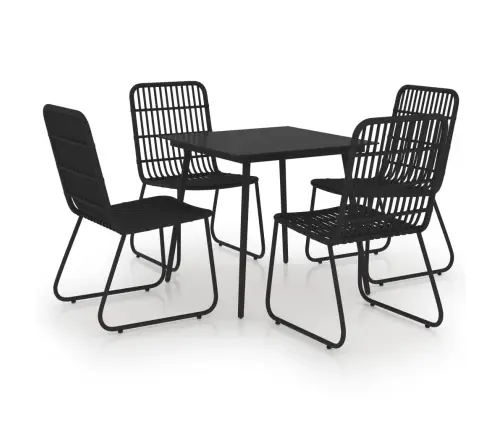 5-Osaline Aiamööbli Komplekt, Polürotang Ja Klaas