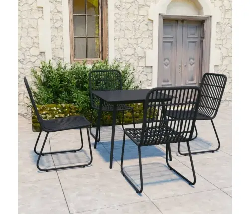 5-Osaline Aiamööbli Komplekt, Polürotang Ja Klaas