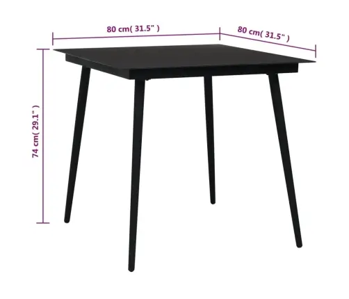 3-Daļīgs Dārza Mēbeļu Komplekts, Pvc Rotangpalma, Melns Vidaxl