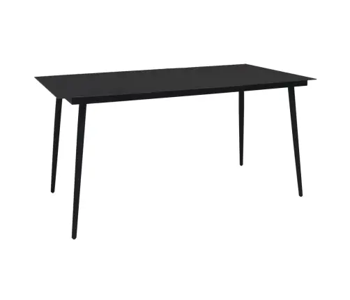 7-Daļīgs Dārza Mēbeļu Komplekts, Melna Pvc Rotangpalma Vidaxl