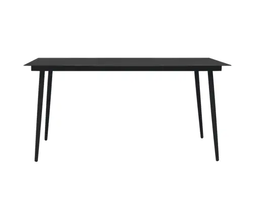 7-Daļīgs Dārza Mēbeļu Komplekts, Melna Pvc Rotangpalma Vidaxl