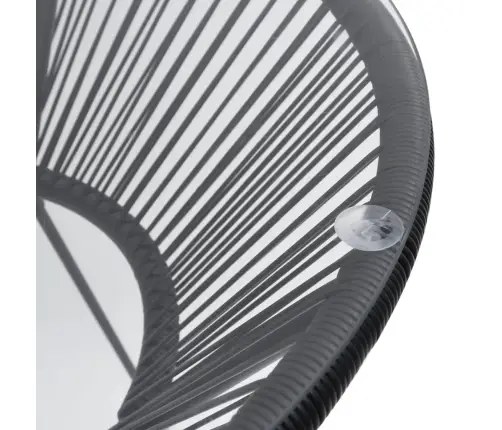 5-Osaline Aiamööbli Komplekt, Pvc-Rotang, Must