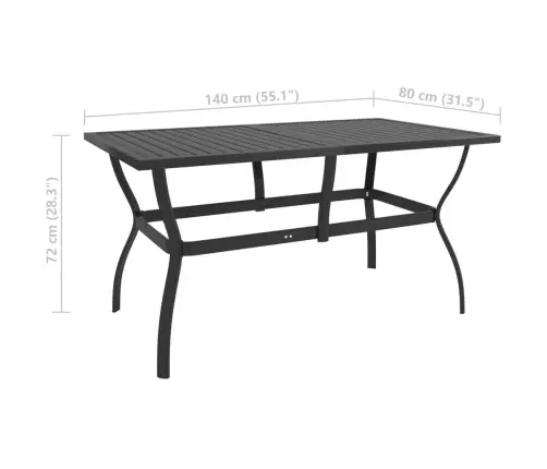 5-Daļīgs Dārza Mēbeļu Komplekts, Tekstilēns, Tērauds Vidaxl