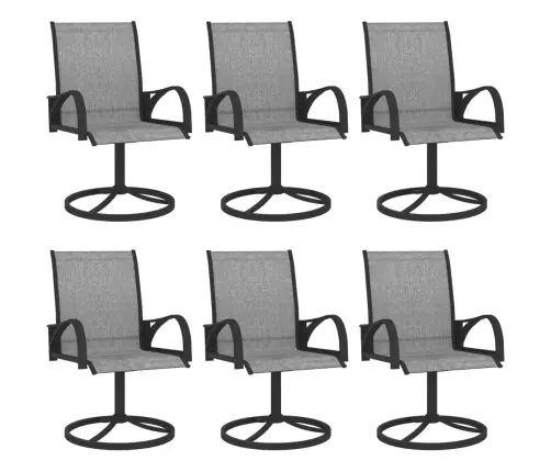 7-Daļīgs Dārza Mēbeļu Komplekts, Tekstilēns, Tērauds Vidaxl