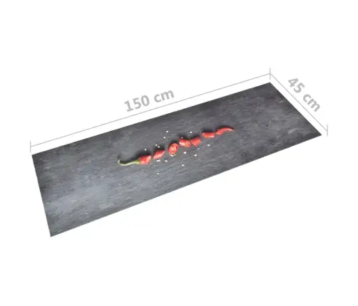 Virtuves Paklājs, Mazgājams, Apdruka Ar Piparu, 45X150 Cm Vidaxl