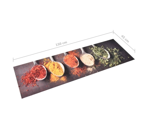 Virtuves Paklājs, Mazgājams, Apdruka Ar Karotēm, 45X150 Cm Vidaxl