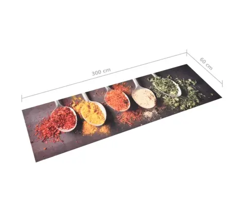 Virtuves Paklājs, Mazgājams, Apdruka Ar Karotēm, 60X300 Cm Vidaxl