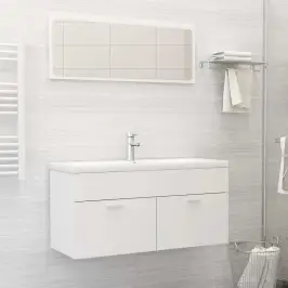 Vannasistabas Mēbeļu Komplekts, Balts, Inženierijas Koks Vidaxl