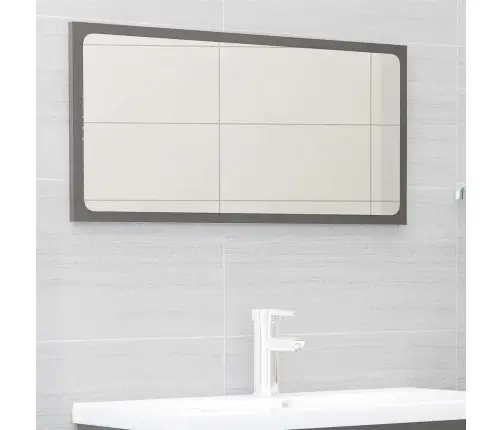 2-Osaline Vannitoamööbel, Kõrgläikega Hall, Puitlaastplaat