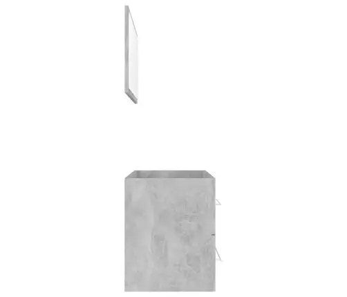 2-Daļīgs Vannasistabas Mēbeļu Komplekts, Pelēks, Skaidu Plāksne  Vidaxl