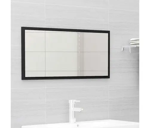 2-Osaline Vannitoa Mööblikomplekt, Must, Tehispuit