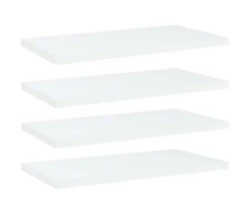 Plauktu Dēļi, 4 Gab., Balti, 40X20X1,5 Cm, Inženierijas Koks Vidaxl