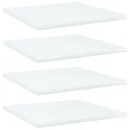 Plauktu Dēļi, 4 Gab., Balti, 40X40X1,5 Cm, Inženierijas Koks Vidaxl