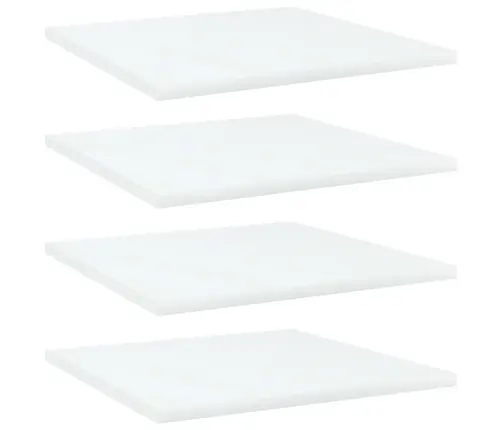 Plauktu Dēļi, 4 Gab., Balti, 40X40X1,5 Cm, Inženierijas Koks Vidaxl