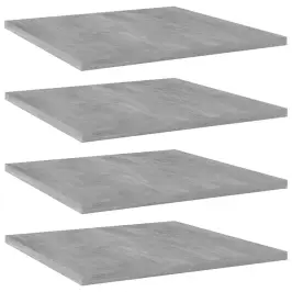 Riiuliplaadid 4 Tk, Betoonhall, 40X40X1,5 cm Tehispuit