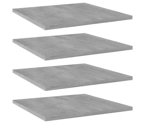 Riiuliplaadid 4 Tk, Betoonhall, 40X40X1,5 cm Tehispuit