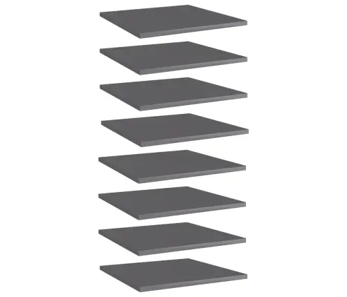 Plauktu Dēļi, 8 Gab., Pelēki, 40X40X1,5 Cm, Inženierijas Koks Vidaxl