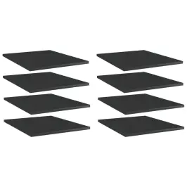 Knygų Lentynos Plokštės, 8Vnt., Juodos, 40X50X1,5cm Mdp