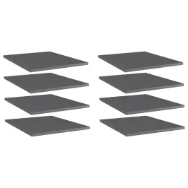 Knygų Lentynos Plokštės, 8Vnt., Pilkos, 40X50X1,5cm Mdp