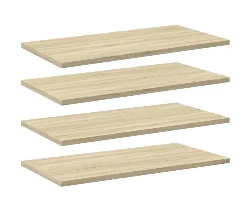 Plauktu Dēļi, 4 Gab., Ozolkoka, 60X30X1,5 Cm, Skaidu Plāksne  Vidaxl