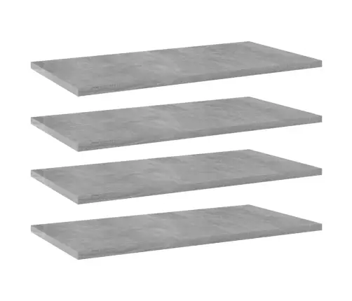Plauktu Dēļi, 4 Gab., Betonpelēki, 60X30X1,5 Cm, Skaidu Plāksne Vidaxl