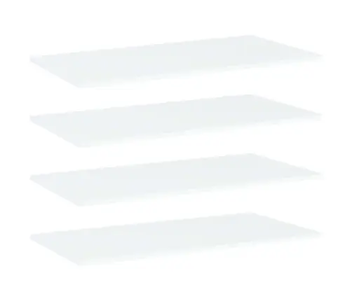 Plauktu Dēļi, 4 Gab., Balti, 80X40X1,5 Cm, Inženierijas Koks Vidaxl