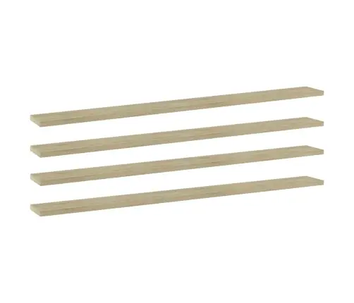 Plauktu Dēļi, 4 Gab., Ozolkoka, 100X10X1,5 Cm, Skaidu Plāksne Vidaxl