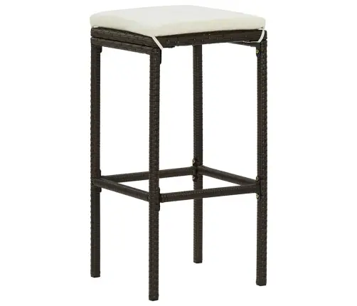 3-Daļīgs Dārza Mēbeļu Komplekts Ar Matračiem, Pe Rotangpalma Vidaxl