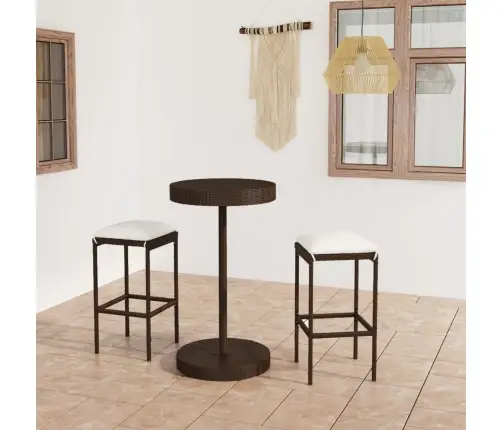 3-Daļīgs Dārza Mēbeļu Komplekts Ar Matračiem, Pe Rotangpalma Vidaxl