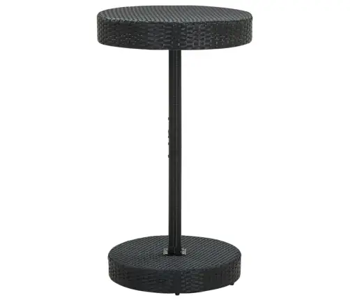 3-Osaline Aiamööblikomplekt Patjadega, Polürotang, Must