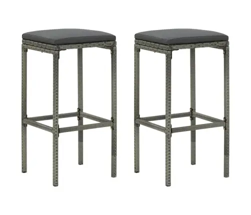 3-Daļīgs Dārza Bāra Mēbeļu Komplekts, Matrači, Pe Rotangpalma Vidaxl