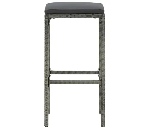 3-Daļīgs Dārza Bāra Mēbeļu Komplekts, Matrači, Pe Rotangpalma Vidaxl