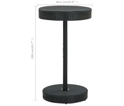 3-Daļīgs Dārza Bāra Mēbeļu Komplekts, Matrači, Pe Rotangpalma Vidaxl