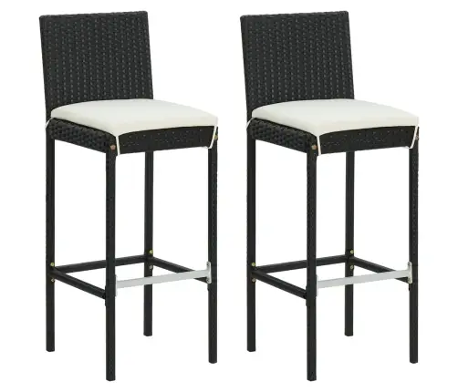 3-Daļīgs Dārza Bāra Mēbeļu Komplekts, Matrači, Pe Rotangpalma Vidaxl