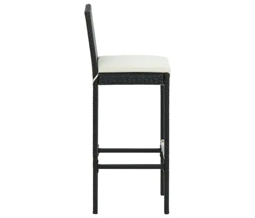 3-Daļīgs Dārza Bāra Mēbeļu Komplekts, Matrači, Pe Rotangpalma Vidaxl