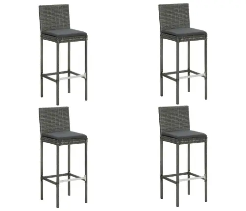 5-Daļīgs Dārza Bāra Mēbeļu Komplekts, Matrači, Pe Rotangpalma Vidaxl