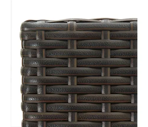 Sodo Baro Baldų Komplektas, 3 Dalių, Rudas, Poliratanas