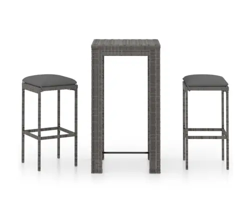 3-Osaline Aia Baarikomplekt Patjadega, Polürotang, Hall