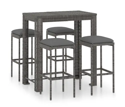 5-Osaline Aia Baarikomplekt Patjadega, Polürotang, Hall