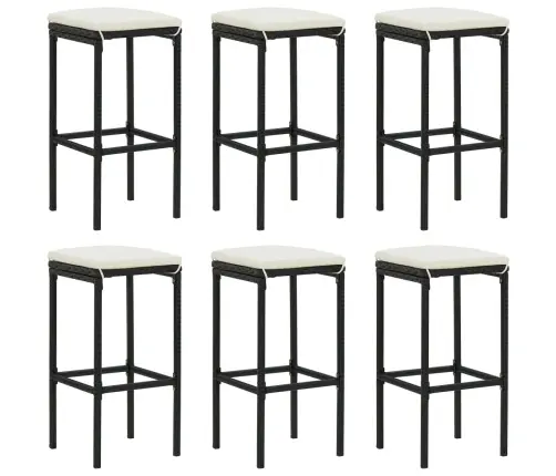 7-Daļīgs Dārza Bāra Mēbeļu Komplekts, Matrači, Pe Rotangpalma Vidaxl