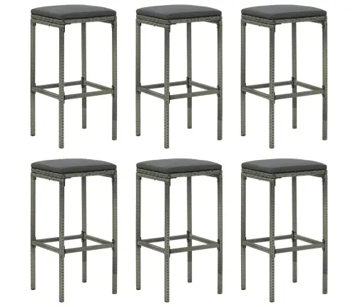 7-Daļīgs Dārza Mēbeļu Komplekts Ar Matračiem, Pe Rotangpalma Vidaxl