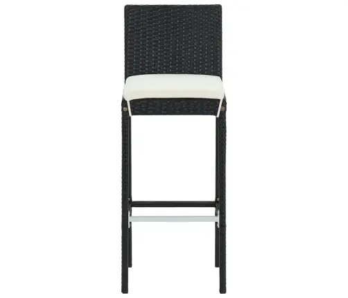 Baro Komplektas Su Pagalvėlėmis, 5 Dalių, Juodas, Poliratanas