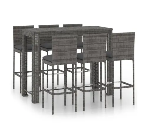 7-Osaline Aia Baarikomplekt Antratsiithallid Padjad, Polürotang