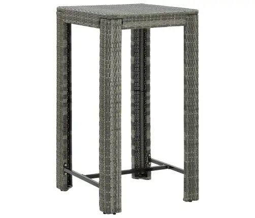 3-Daļīgs Āra Bāra Mēbeļu Komplekts, Pelēka Pe Rotangpalma Vidaxl